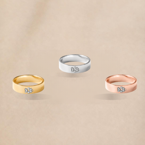 Ring Susi mit 3D Pfotenabdruck