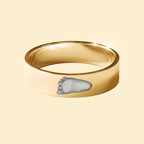 Ring Susi gold mit 3D Fußabdruck