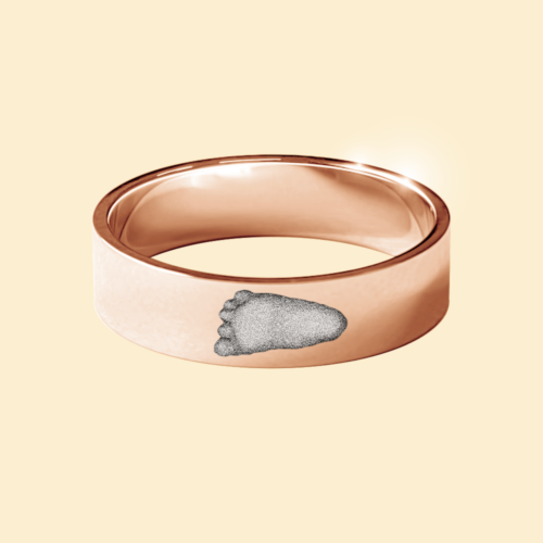 Ring Susi rose mit 3D Fußabdruck