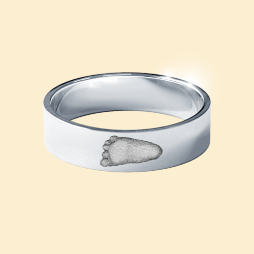 Ring Susi silber mit 3D Fußabdruck